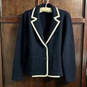 J CREW BOILED 100% MERINO WOOL JACKET SIZE M